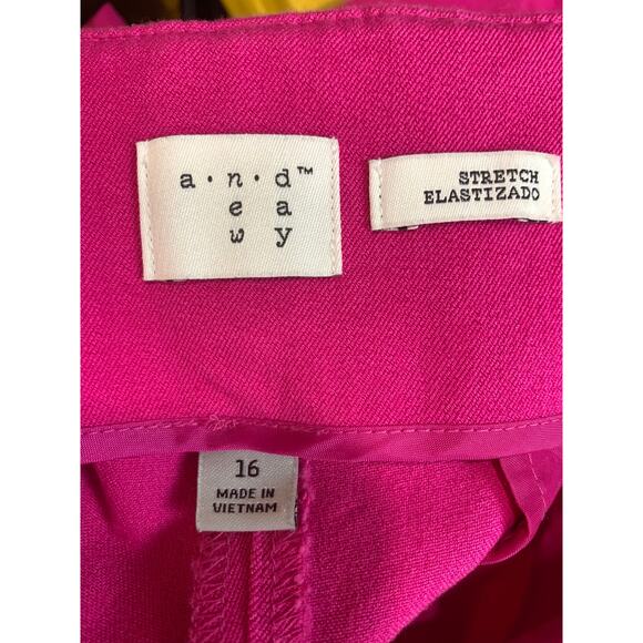 A New Day Hot Pink Peg Leg Ankle Pants Slim Fit Stretch Cigarette Pant | 16 - Picture 8 of 9